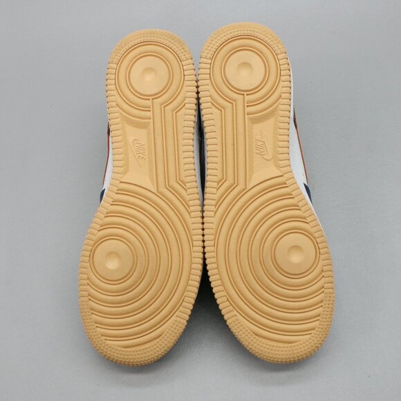 Nike Ladies 9.5 Air Force 1 AF1 Blue Gold/yellow White Shoes Sneakers AQ3778-994 - Picture 9 of 12